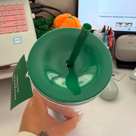 Starbucks Hello Kitty Green and White Tumbler with Plush - Picture 10 of 10